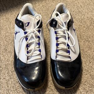 Nike Jordan Men's Black White purple trim Athletic Shoes. 13